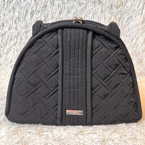VERA BRADLEY | black quilted fabric satchel tote purse